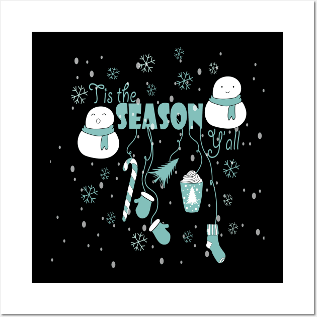 Tis the Season New Year Vibes Cute Holiday Gift Wall Art by Day81